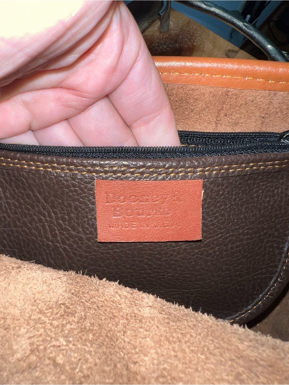 Dooney & Bourke All Weather Leather AWL Crossbody Bag USA Brown VINTAGE - Picture 10 of 16